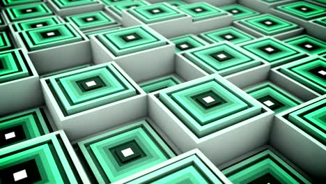 renderización 3d abstracta con cubos, fondo animado con formas geométricas en movimiento. video 4k sin costuras.