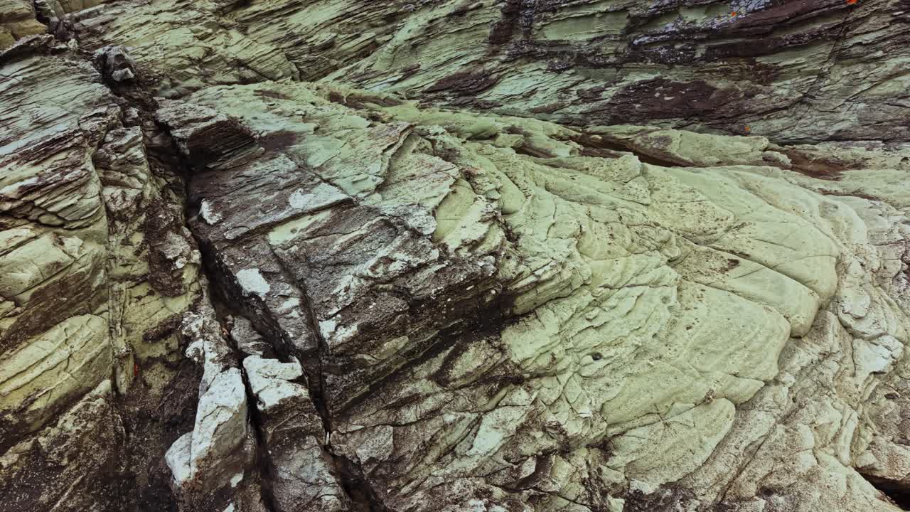 Stunning aerial view of rugged rock formations in natural landscape