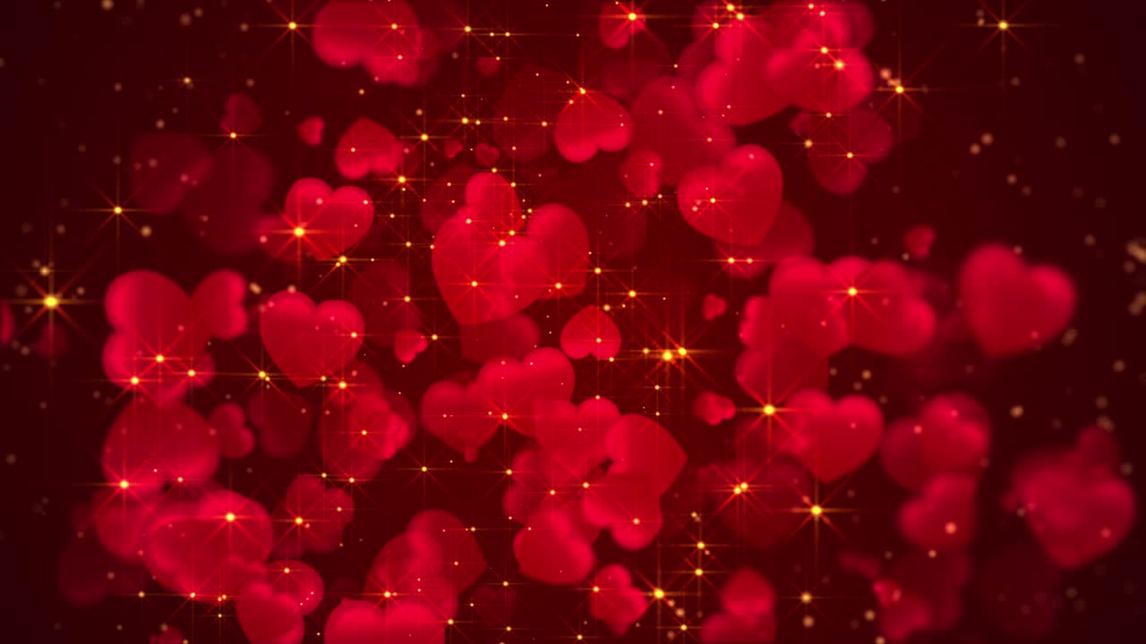 los corazones de san valentín de 4k con fondo en bucle