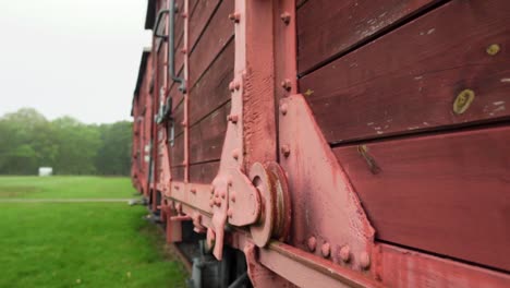 old red wooden train carriage