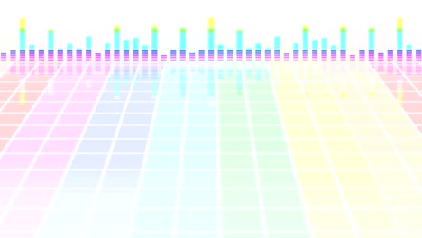 colorful sound waves for party. disco background. abstract colorful wave pattern. loop animation of music equalizer.