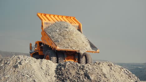 mining truck loading in an open pit mine