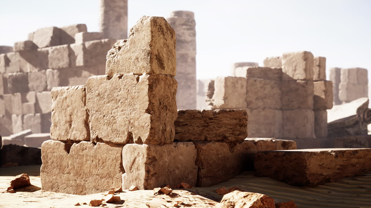 antiguas ruinas en el desierto