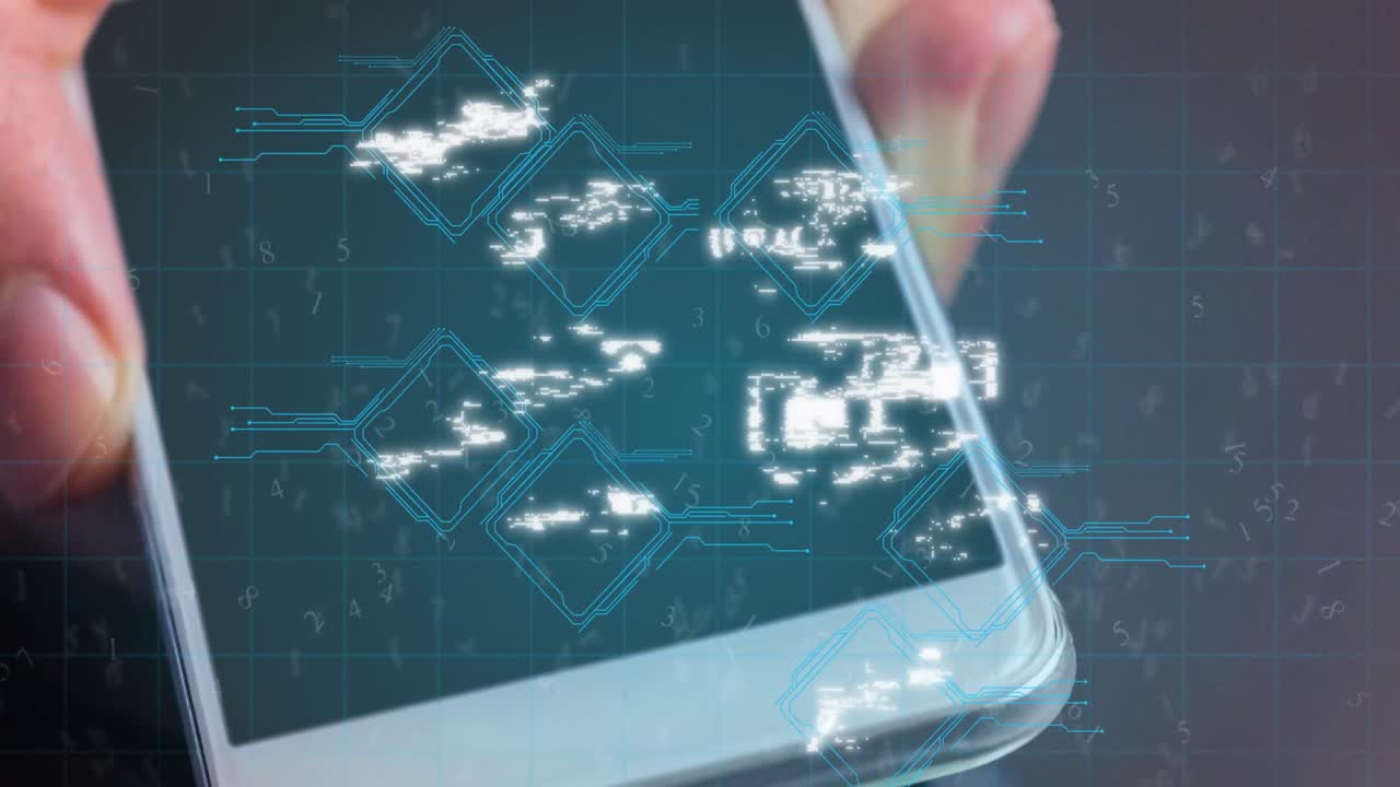 스마트 폰에서 와이파이 및 보안 아이콘의 애니메이션