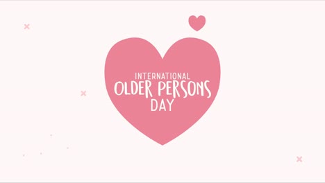 international old persons day celebration with hearts love
