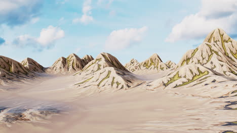 landscape with mountains landform, 3d rendering.