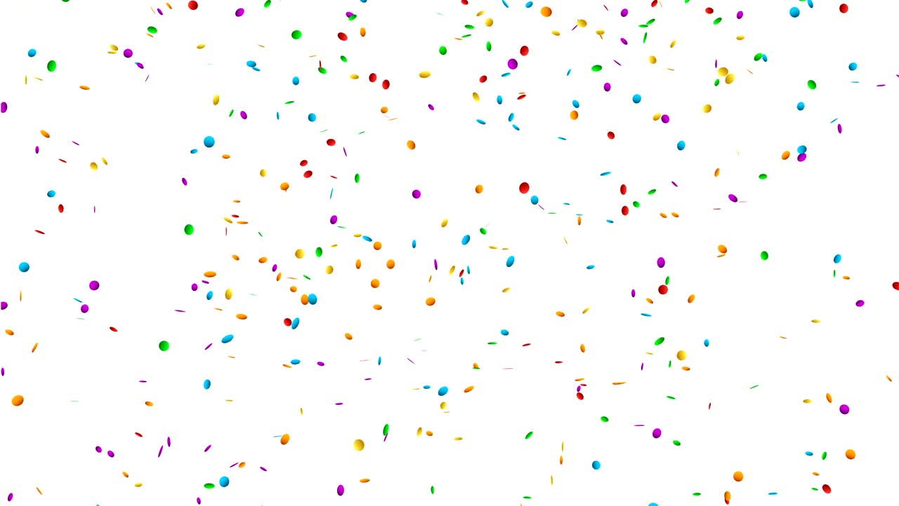 los confeti multicolores están cayendo.