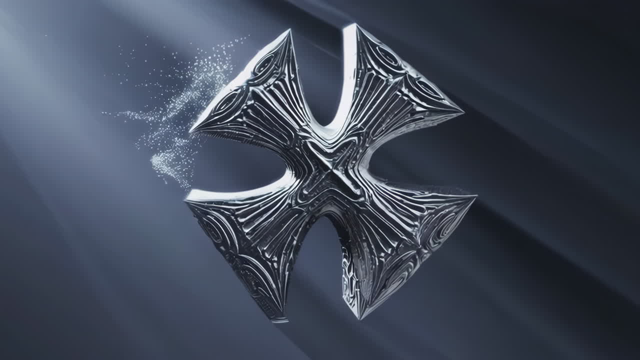 3D Rendered Metal Cross