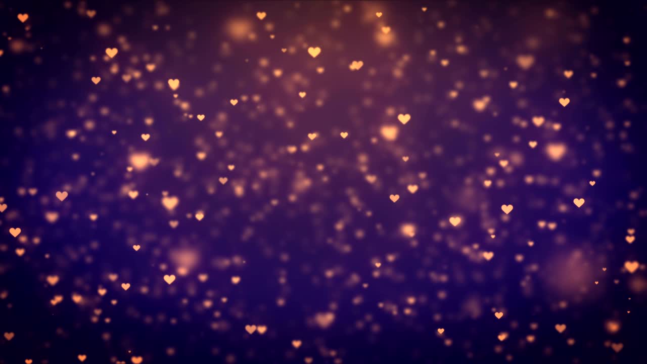 movimiento de los iconos de corazón naranja