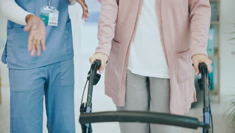 Hands,-walking-frame-and-doctor-with-patient