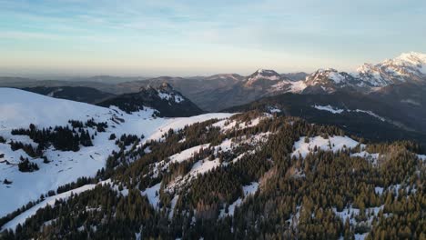 Amden-Weesen-Switzerland-layers-of-scenic-mountains-at-golden-hour