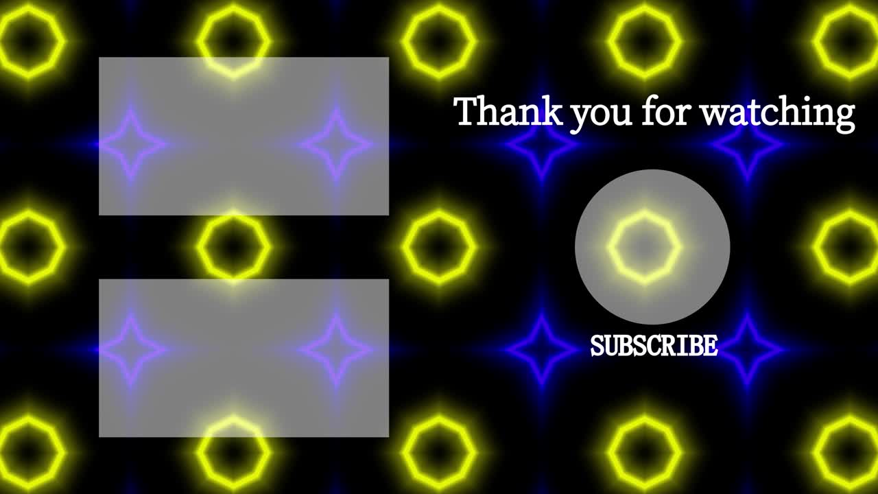 네온 표지판 패턴 엔드 카드 엔딩 스크린 모션 그래픽