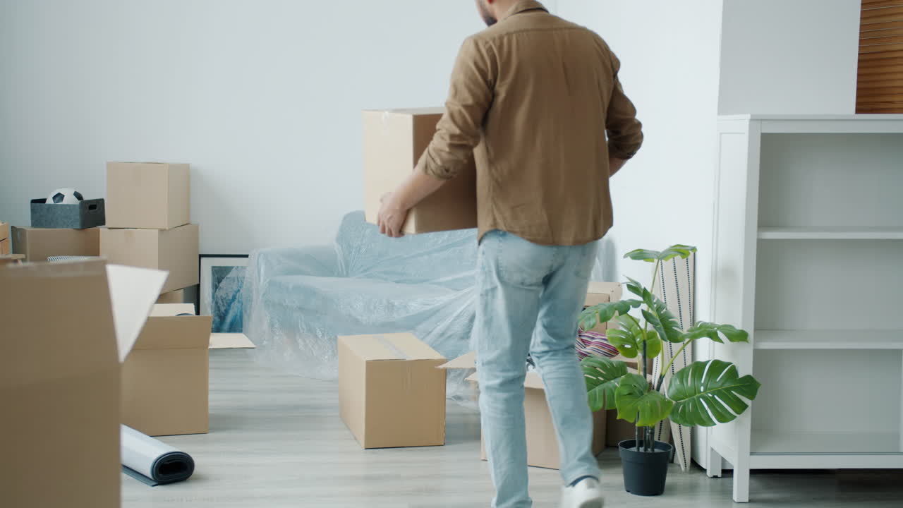 Man Moving Boxes