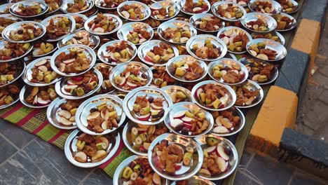 free ramadan street feast on the side of the street