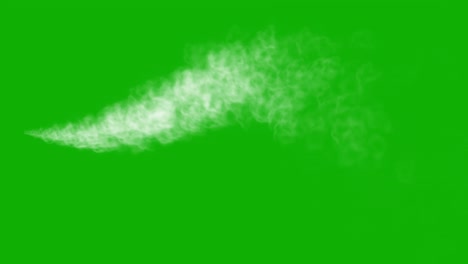 white smoke stream motion graphics with green screen background