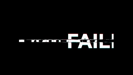 failed glitch effect text digital tv distortion 4k loop animation