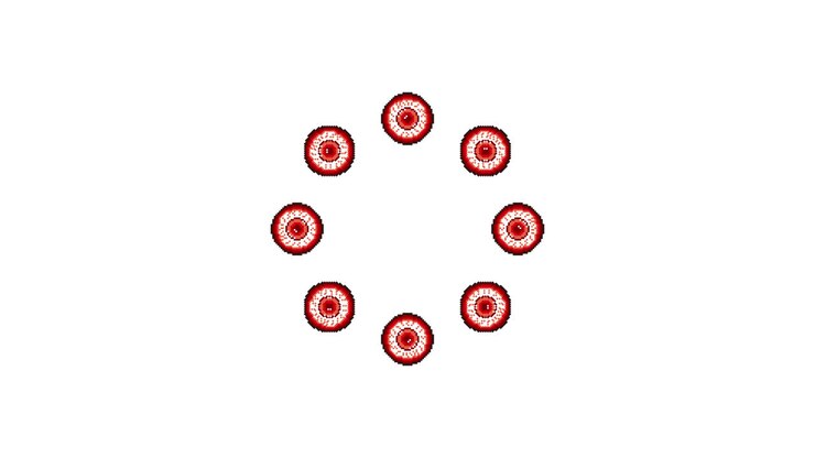 Pixel Art Halloween eye Spinning Circle Animated Overlay Transparent 30fps (4)