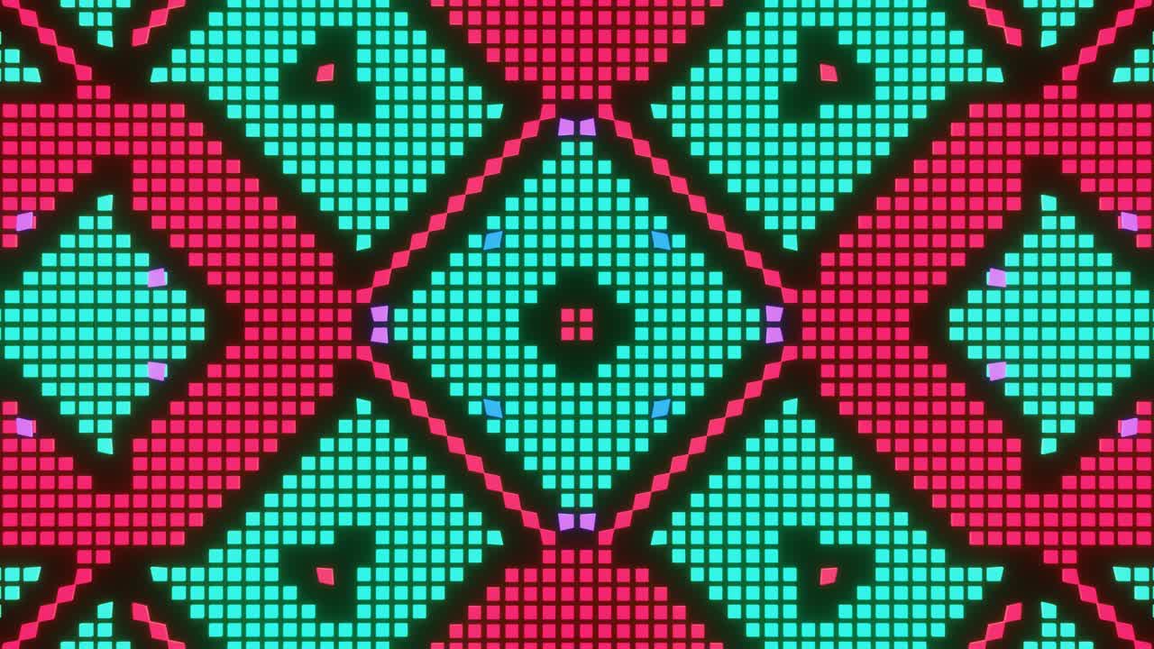 vj animación de bucle del mosaico de píxeles ver03