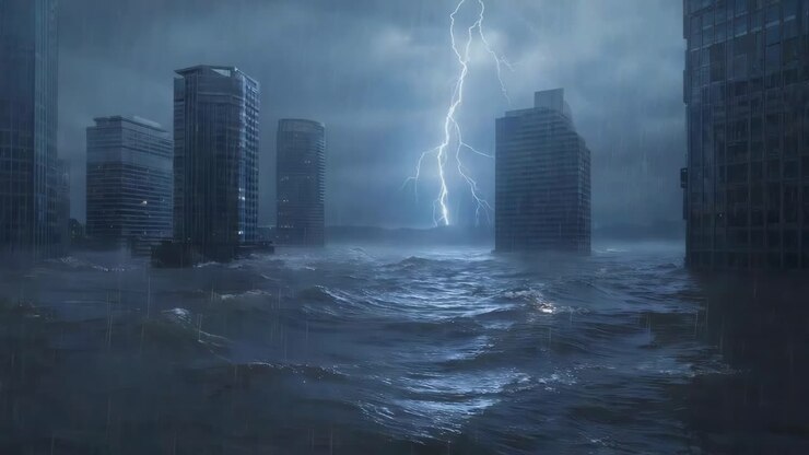 Flooded City After a Storm
