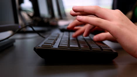 students working together in computer room