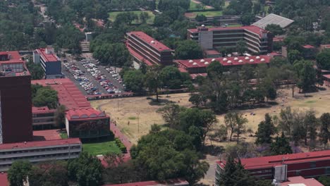 cdmx, aerial perspective of university city campus