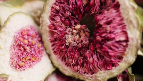 close-up of dried fig slices