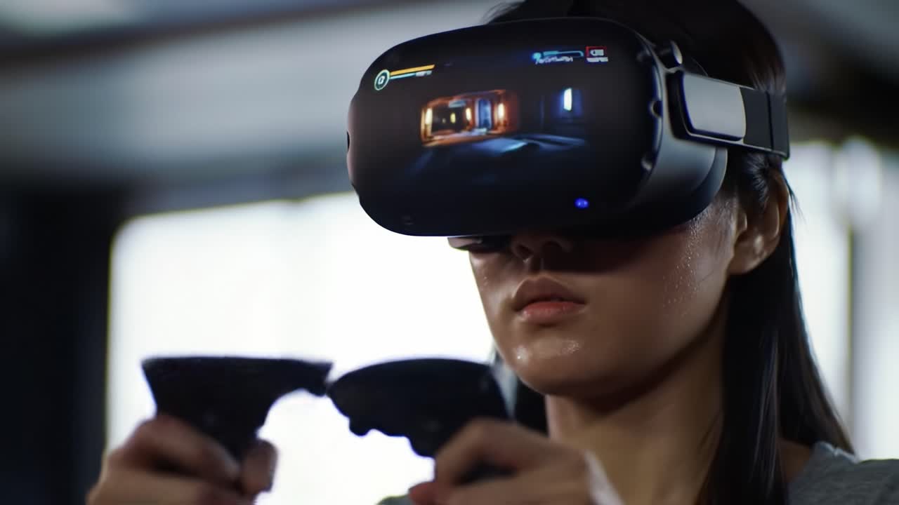 A Captivating Journey into Virtual Reality: An Engaging Experience Unfolding as the Player Navigates an Immersive Digital World with Advanced VR Technology