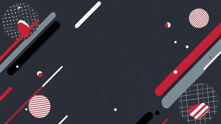 Abstract Geometric Shapes Moving on Dark Background
