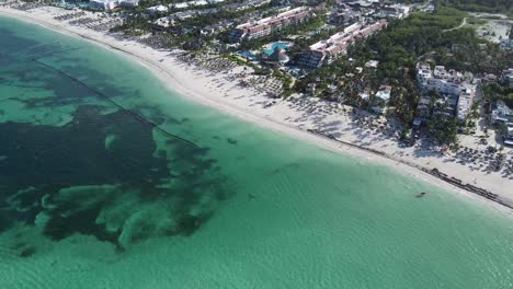 amazing aerial drone image of the sea beach