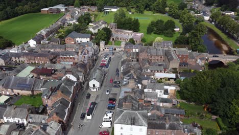 appleby in westmorland market town high street n cumbria england aerial footage