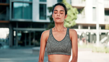 woman stretching outdoors