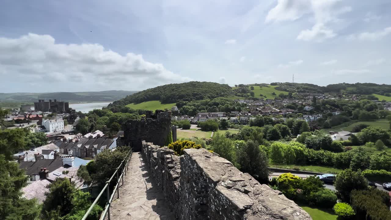 North Wales Conwy Town Walls Walk Viewpoint