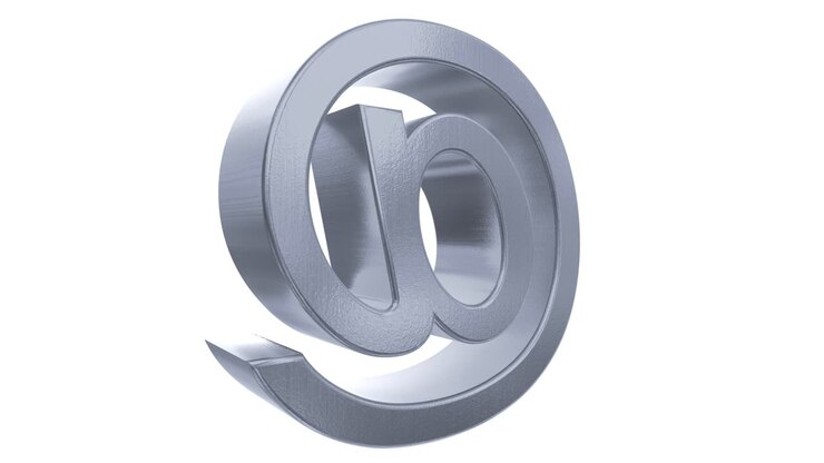 Chiocciola simbolo ruotare email internet web social network e-mail digitale loop 4K