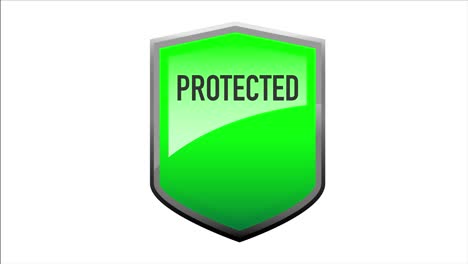 the concept of protection with green shield