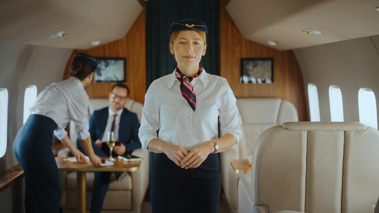 Flyværtinde i privatfly