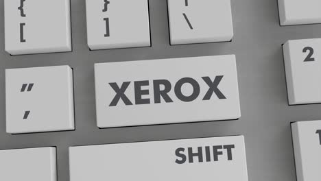 xerox button pressing on keyboard