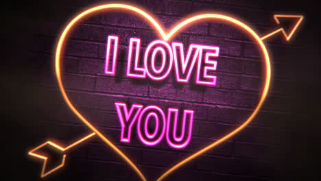 i love you text and motion romantic heart on valentines day 4
