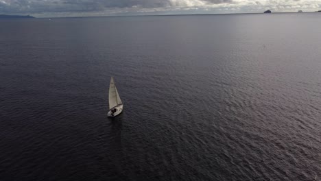 Sailboat-drifting-in-the-peaceful-Mediterranean-Sea