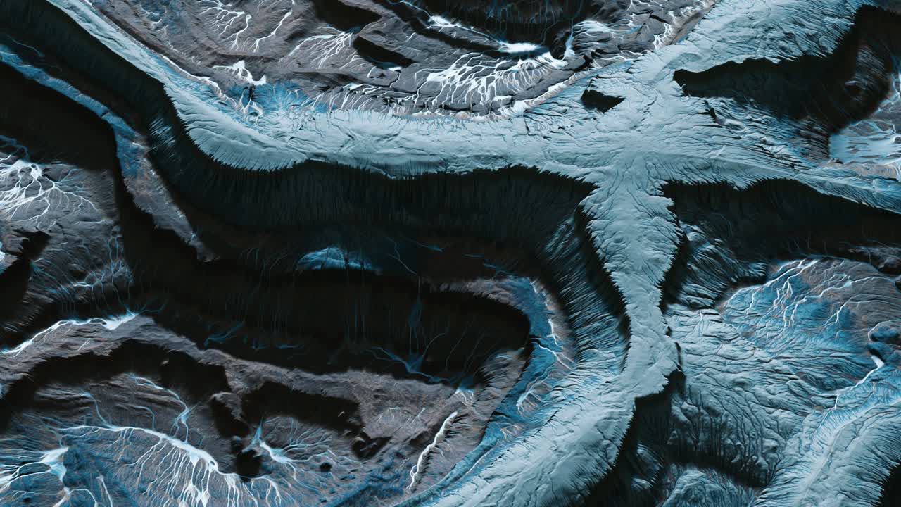 Vy över ett utomjordiskt planetlandskap