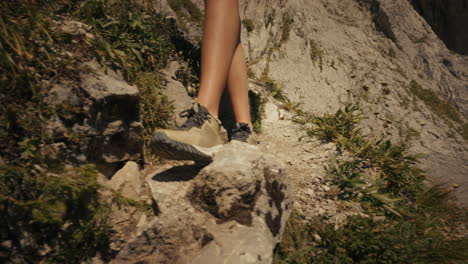 hiking on a mountain trail