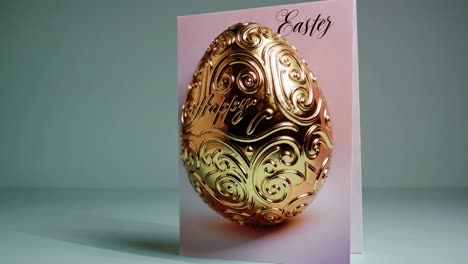 golden easter egg greeting card