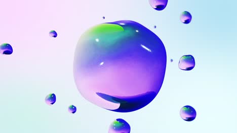 Abstract Animation Of Slimy Colorful Bubbles In Fluid Motion