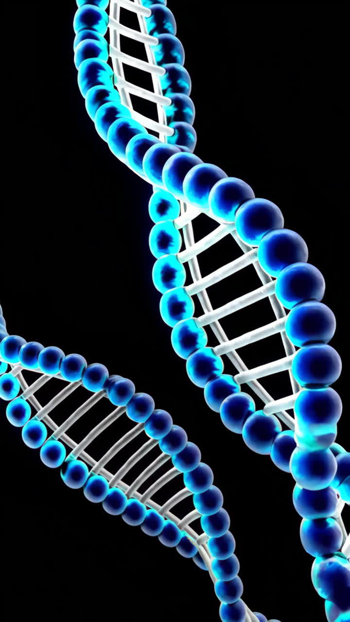 ilustración en 3d de la doble hélice del adn