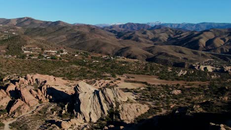 vasquez rocks natural area drone view