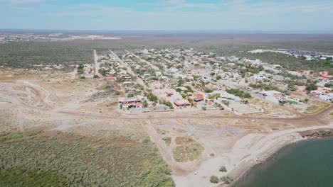 el centenario near la paz, baja california sur, coastal town vibes, aerial view