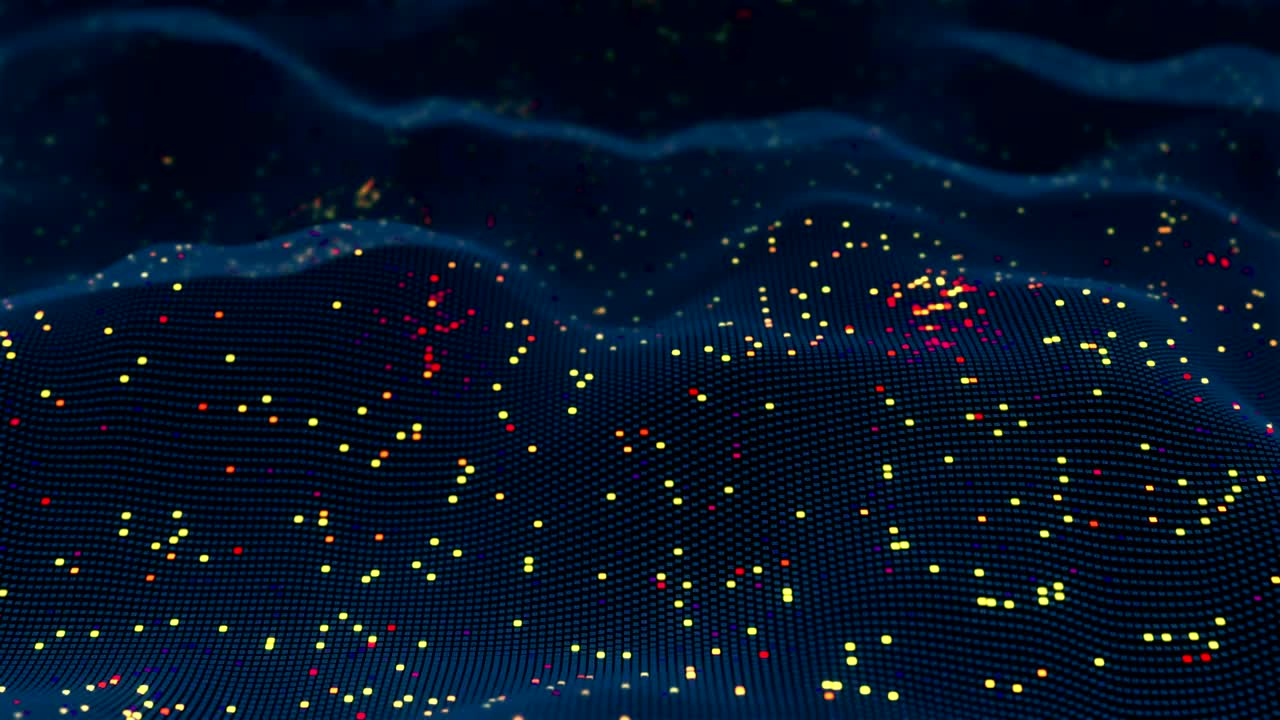 abstracto futurista brillante red neural virtual sin costuras animación en 3d
