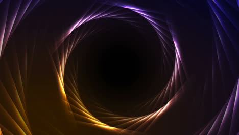violet naranja retro neón láser hexágonos fondo de movimiento abstracto