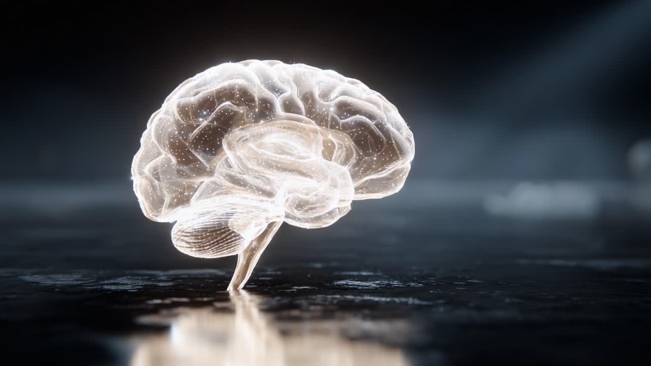 An Ethereal Representation of the Human Brain, Glowing with Cosmic Light and Energy in a Dark, Mystical Setting, Capturing the Essence of Consciousness and Thought