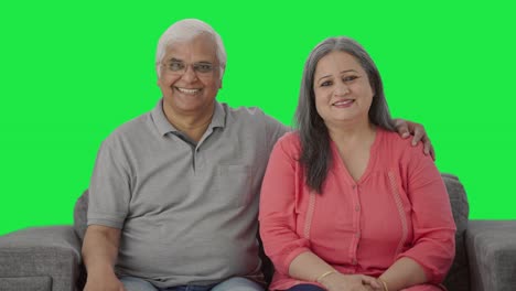 Indian-old-couple-staring-at-the-camera-Green-screen