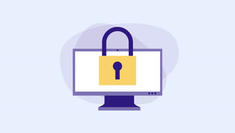 computadora de escritorio con seguridad de candado
